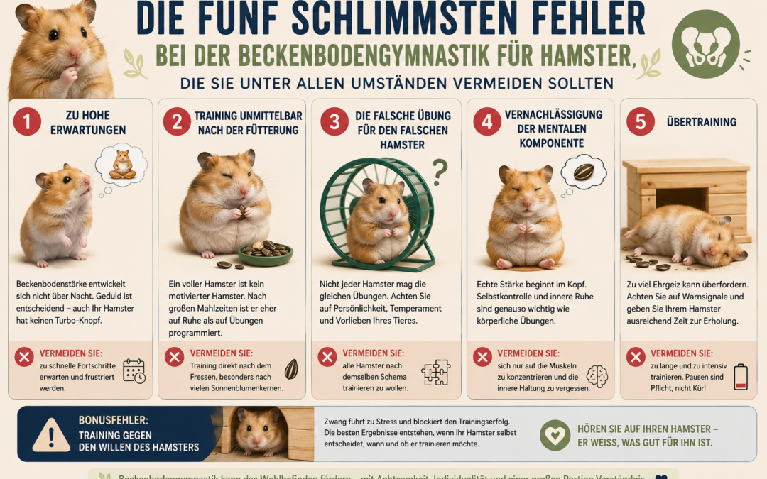 Die fünf schlimmsten Fehler bei der Beckenbodengymnastik für Hamster, die Sie unter allen Umständen vermeiden sollten