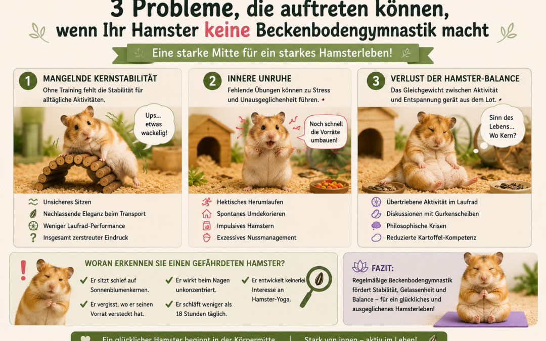 3 Probleme, die auftreten können, wenn Ihr Hamster keine Beckenbodengymnastik macht