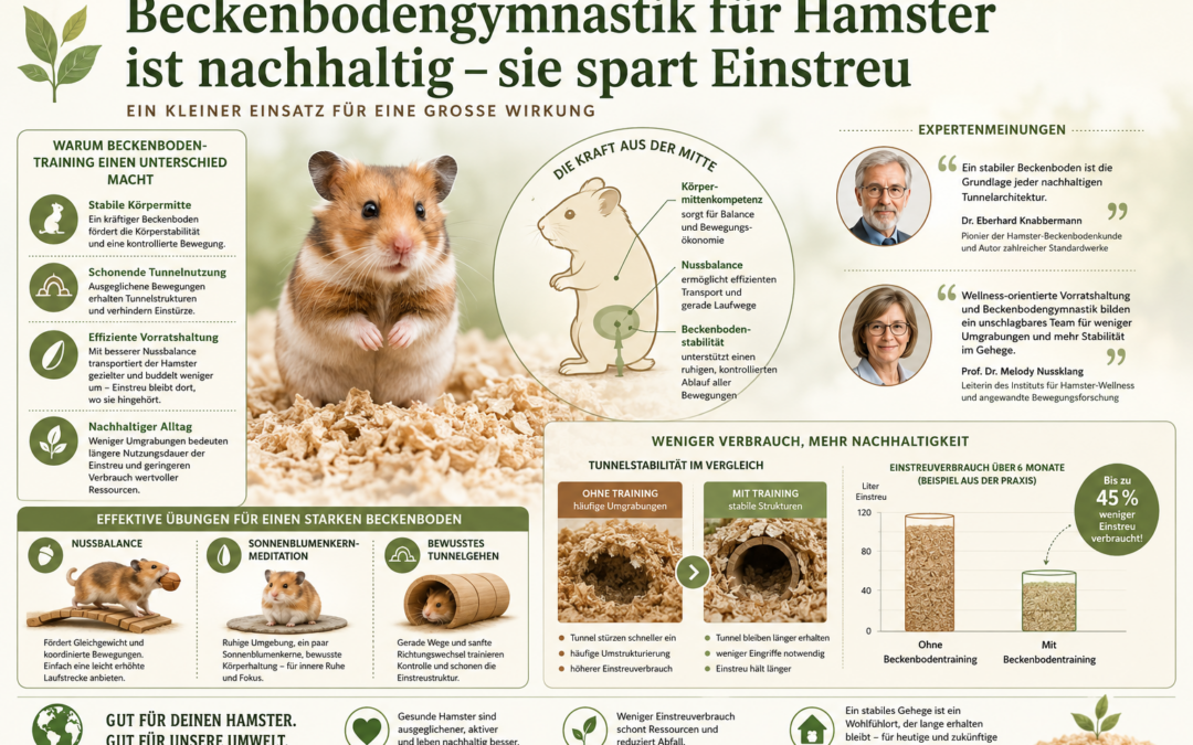 Beckenbodengymnastik für Hamster ist nachhaltig – sie spart Einstreu