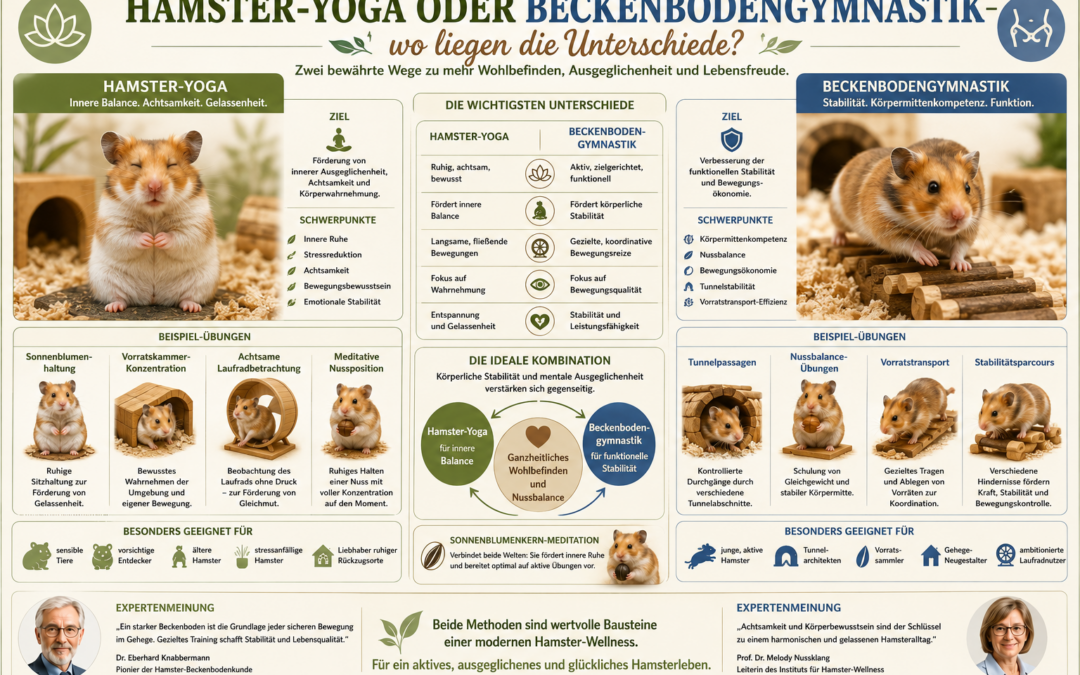 Hamster-Yoga oder Beckenbodengymnastik – wo liegen die Unterschiede?