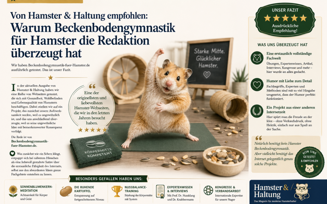 Von Hamster & Haltung empfohlen: Warum Beckenbodengymnastik für Hamster die Redaktion überzeugt hat